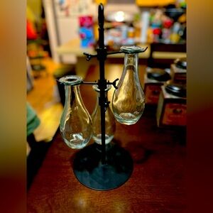 Beautiful set of glass flower vases